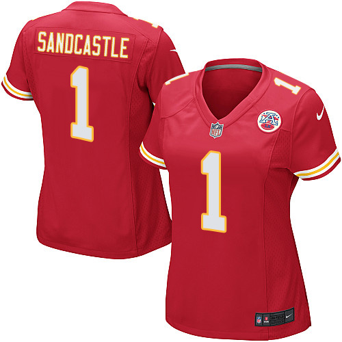 Women's Game Leon Sandcastle Nike Jersey Red Home - #1 NFL Kansas City Chiefs